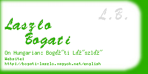 laszlo bogati business card